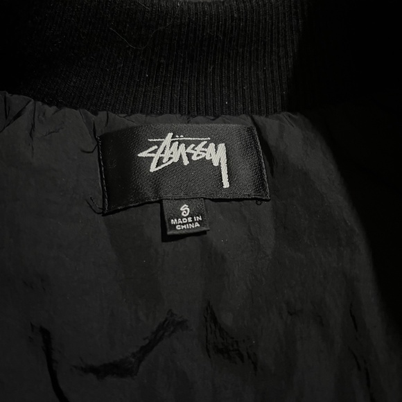 RARE STUSSY WASHED CANVAS PRIMALOFT VEST Small Black & Dark Gray HTF - Picture 2 of 12